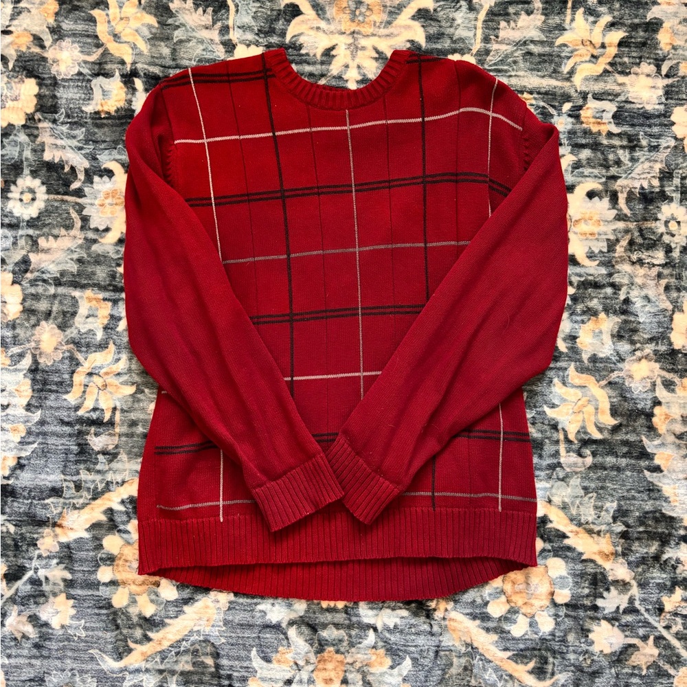 Red Plaid Sweater